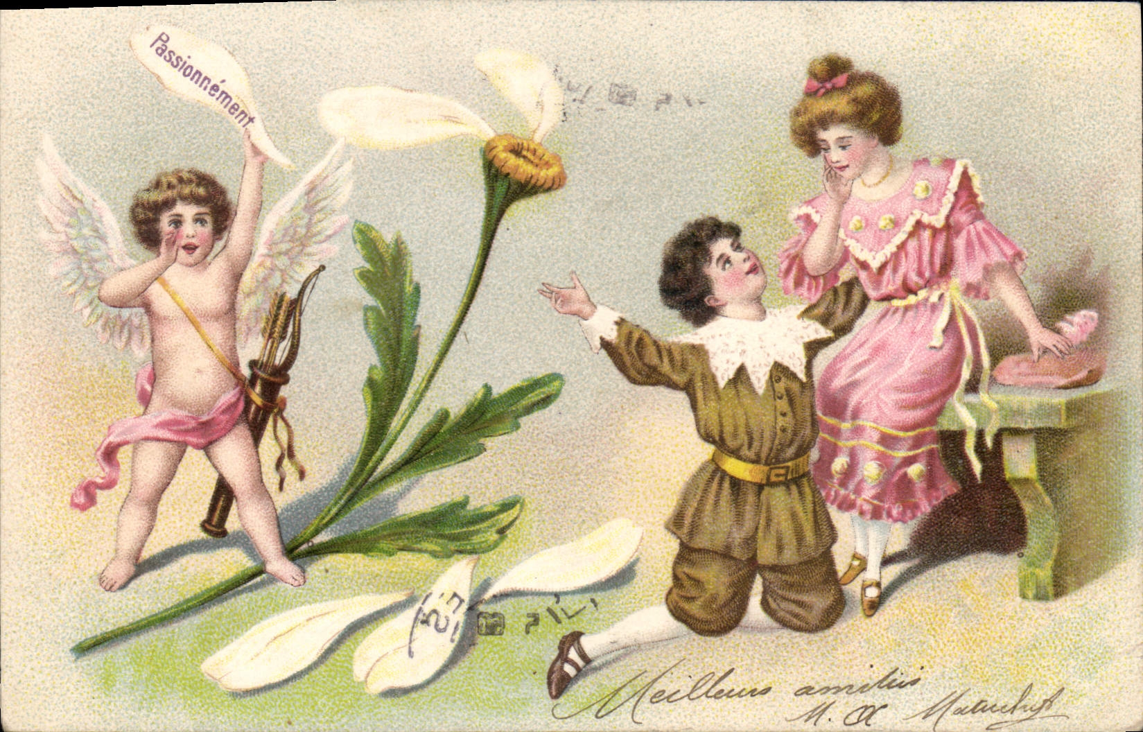 CPA Fantaisie Ange Enfants