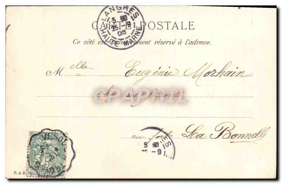 CPA Fantaisie Ange Enfants — Rückseite