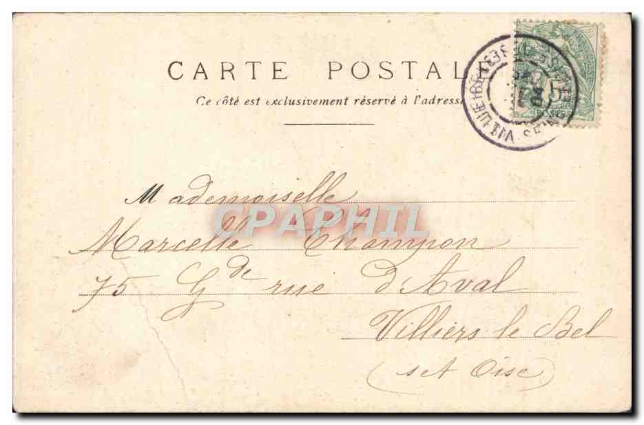 CPA Fantaisie Enfant Le depart du petit savoyard — Rückseite