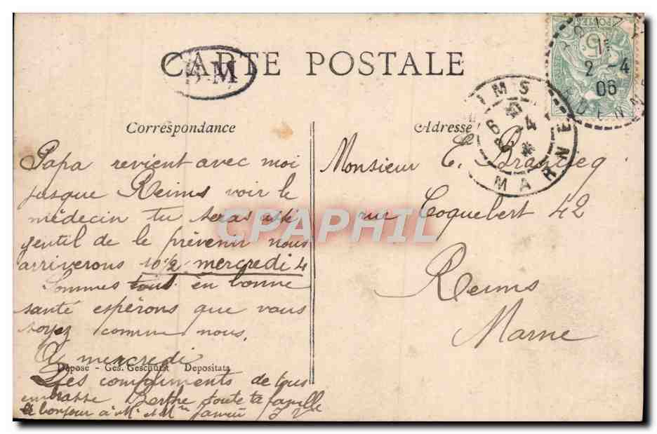 CPA Fantaisie Enfant — Verso
