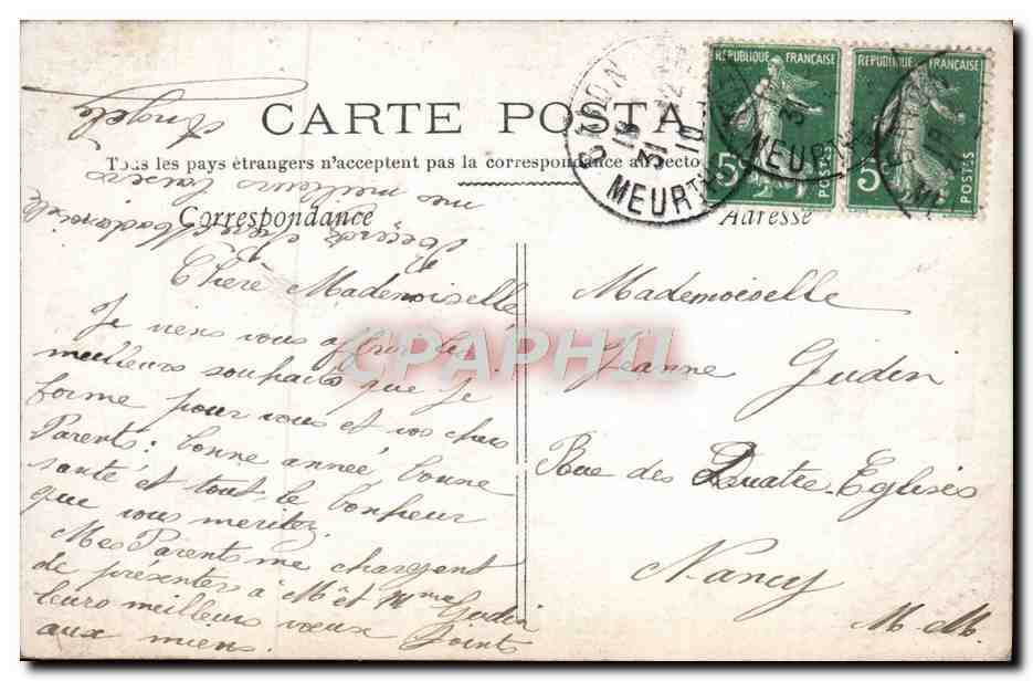 CPA Fantaisie Homme  — Rückseite