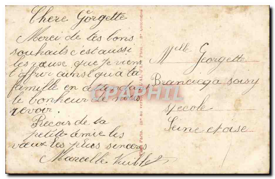 CPA Fantaisie Enfants — Rückseite