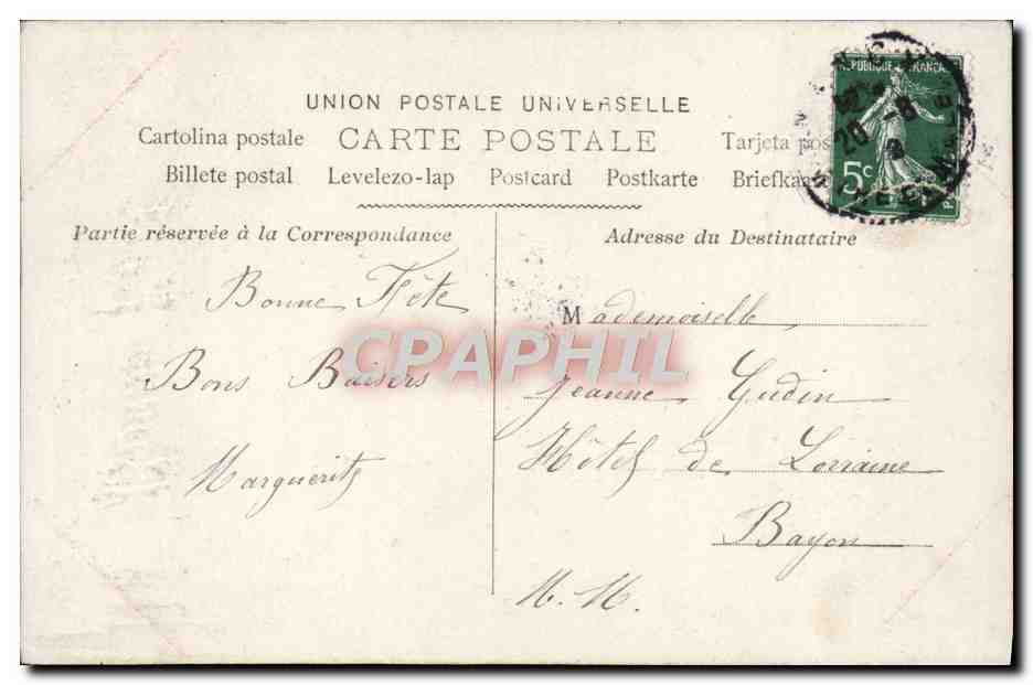CPA Fantaisie Enfant — Verso