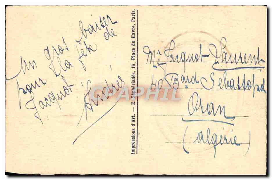 CPA Fantaisie Fleurs — Verso