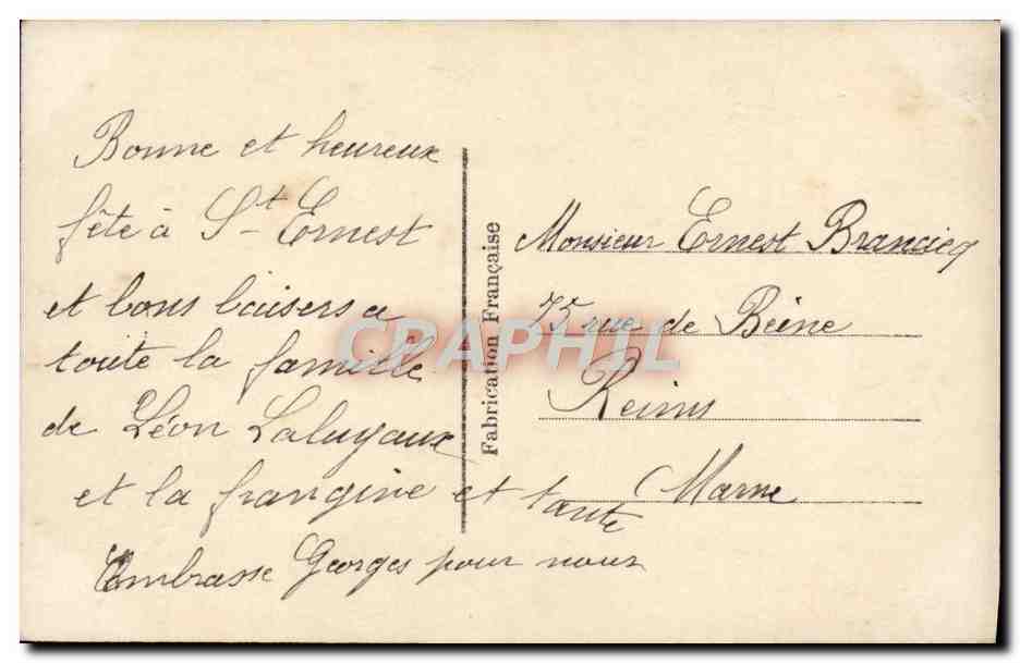 CPA Fantaisie Fleurs — Verso