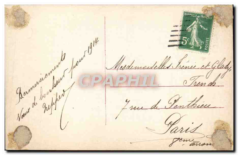 CPA Fantaisie Femme  — Rückseite