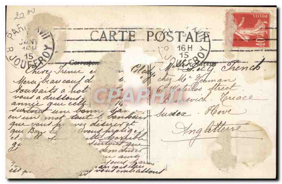CPA Fantaisie Femme — Rückseite