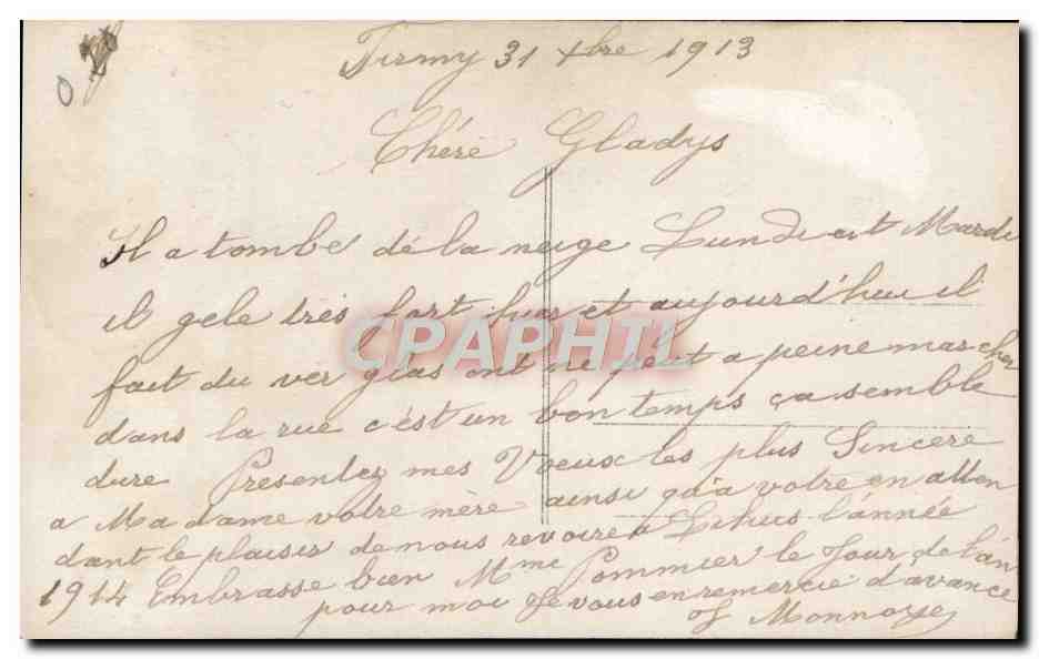 CPA Fantaisie Fleurs — Back