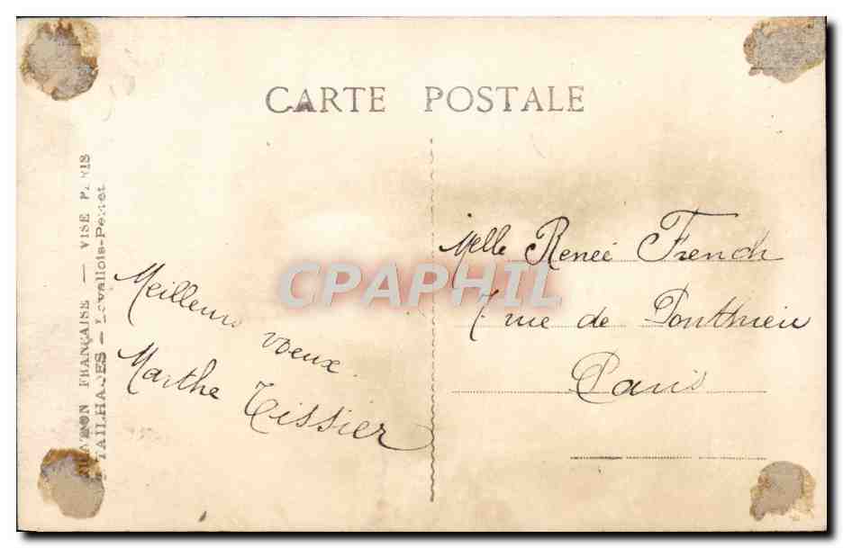 CPA Fantaisie Fleurs Fer a cheval — Rückseite