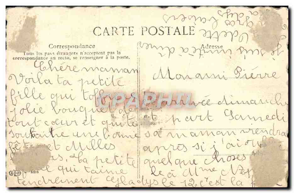 CPA Fantaisie Enfant — Verso