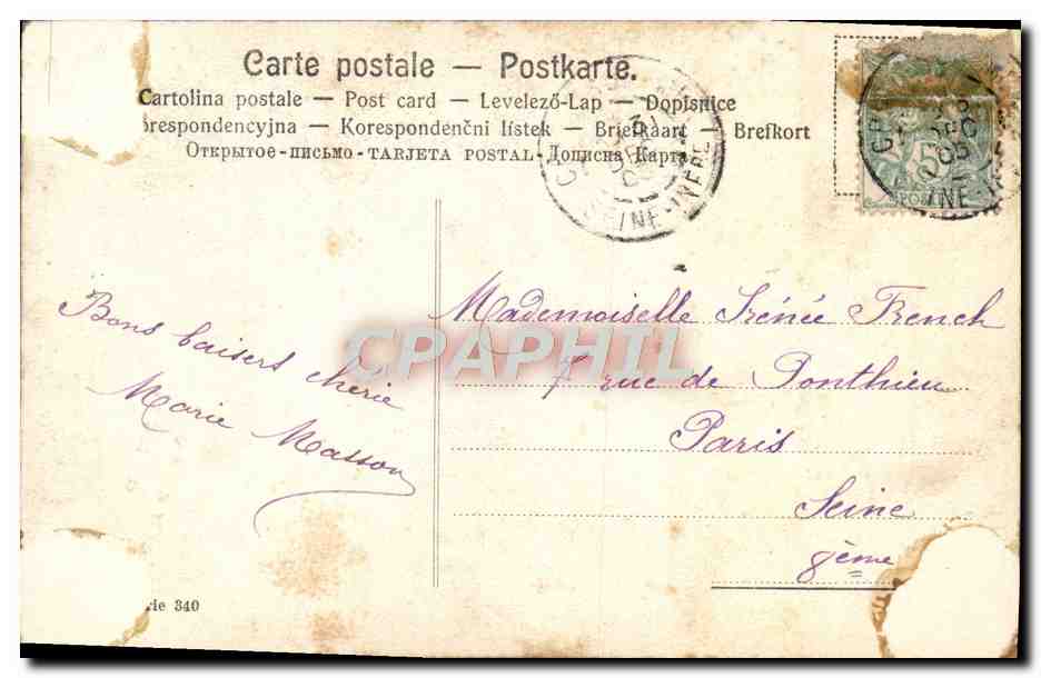 CPA Fantaisie Enfant — Rückseite