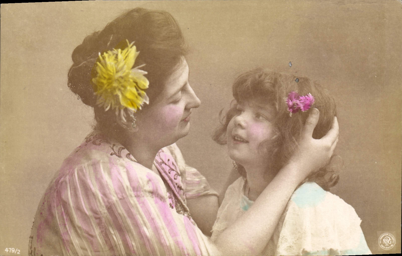 CPA Fantaisie Femme Enfant