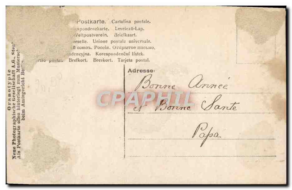 CPA Fantaisie Femme Enfant — Rückseite