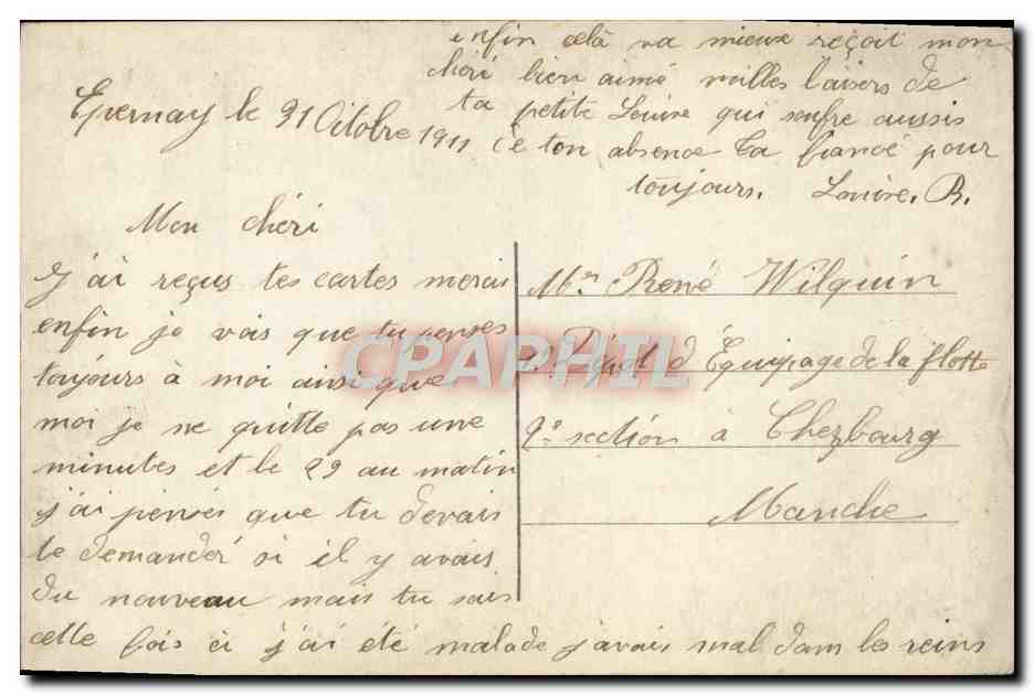 CPA Fantaisie Femme  — Rückseite