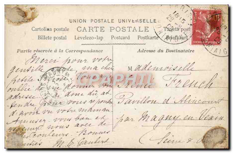 CPA Fantaisie Enfants — Rückseite