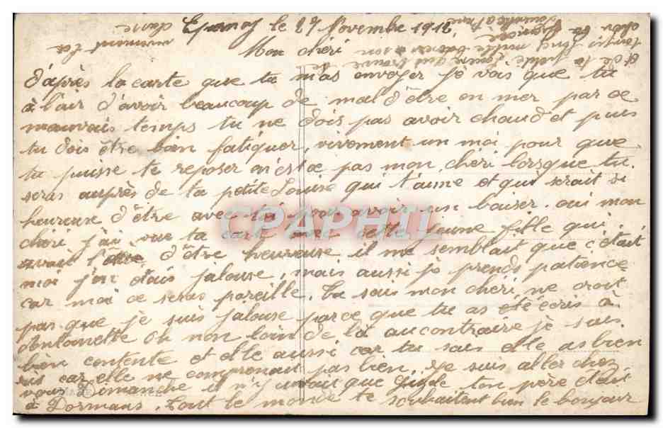 CPA Fantaisie Femme — Rückseite
