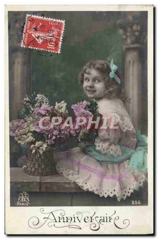 CPA Fantaisie Enfant Anniversaire 