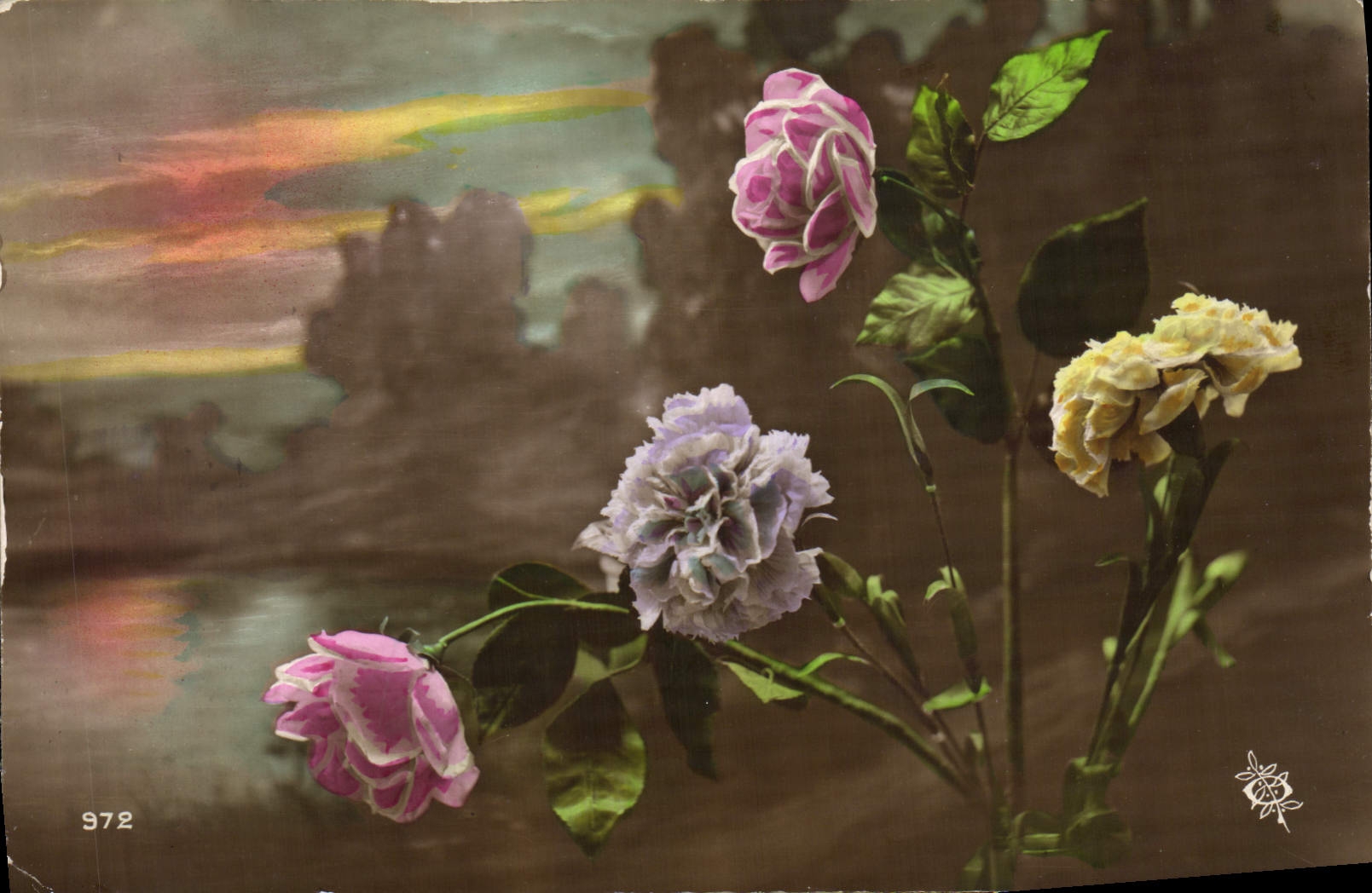 CPA Fantaisie Fleurs