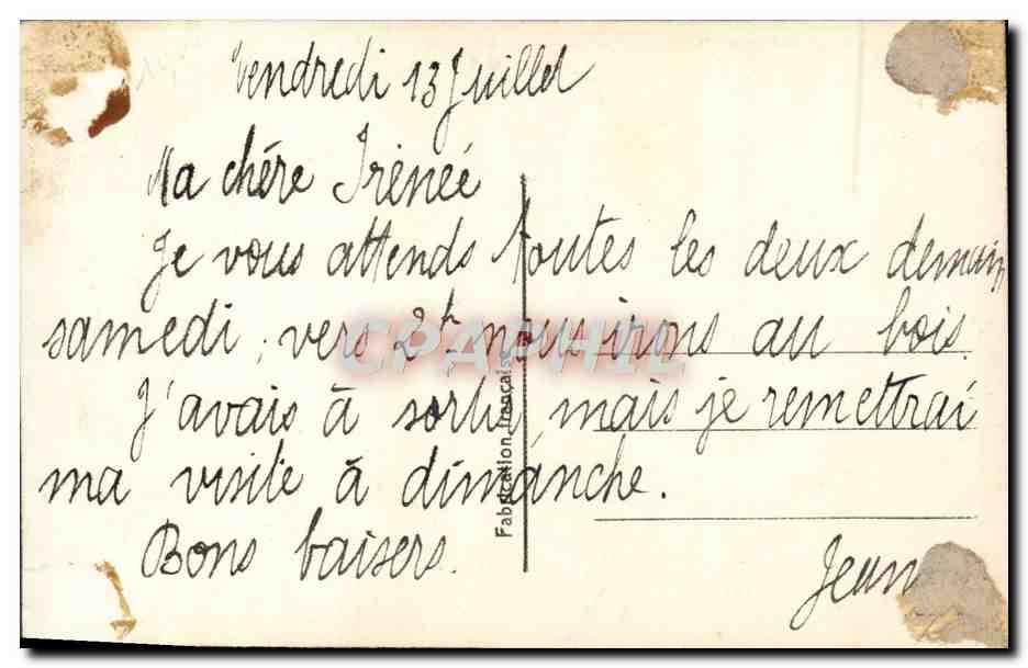 CPA Fantaisie Fleurs — Verso