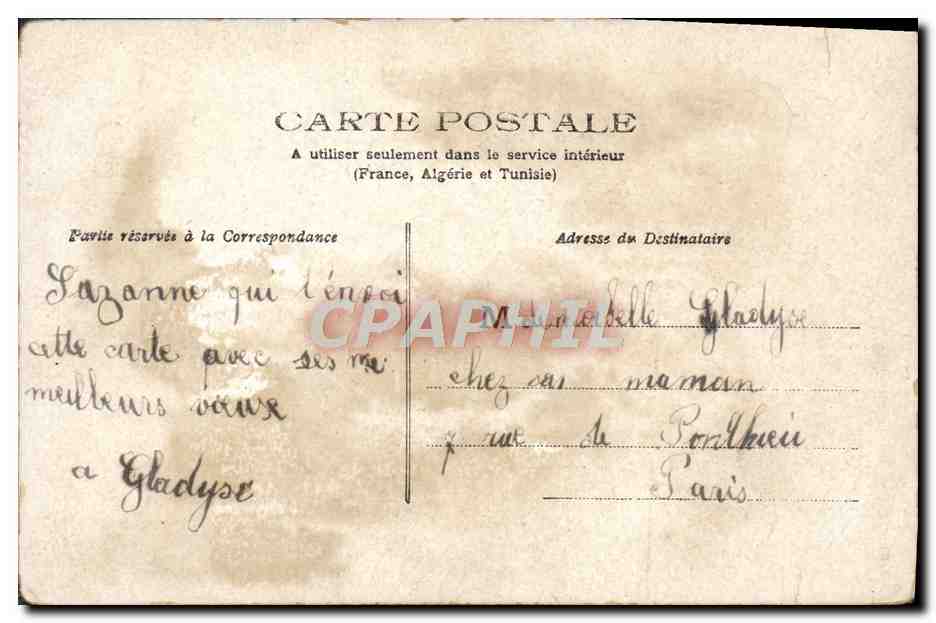 CPA Fantaisie Chat Chaton Luge — Rückseite