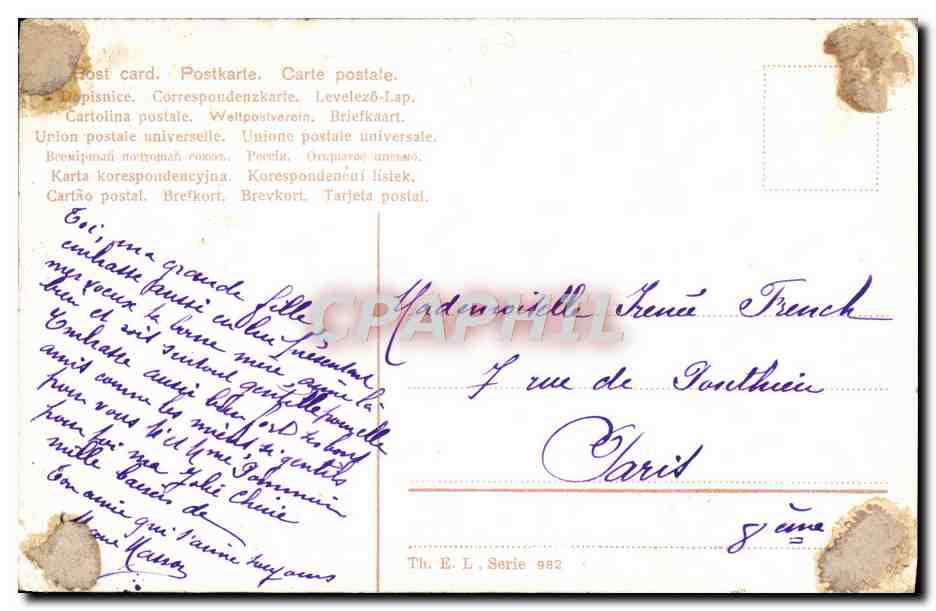 CPA Fantaisie Enfants — Verso