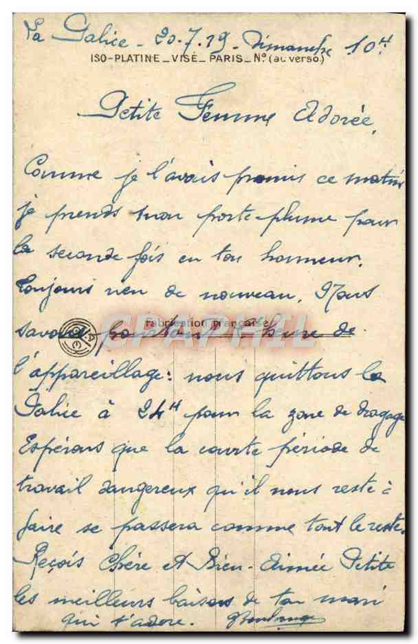 CPA Fantaisie Femme Marin Bateau — Rückseite