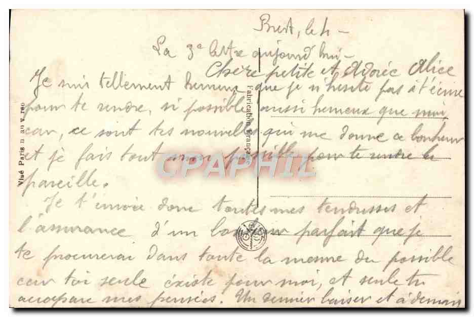 CPA Fantaisie Femme Marin Bateau — Rückseite