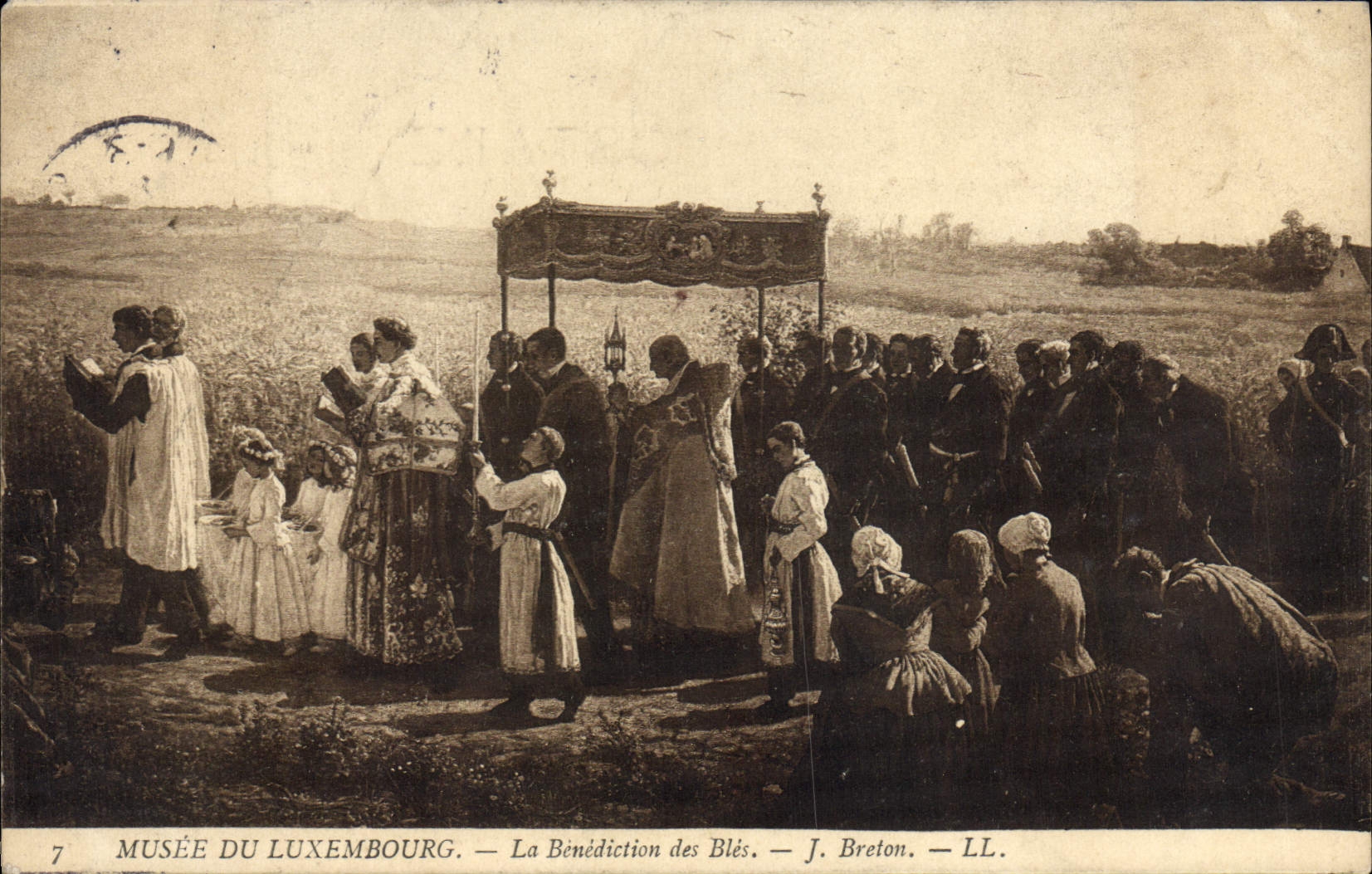 CPA Fantaisie Paris Musee du Luxembourg La benediction des bles J Breton 
