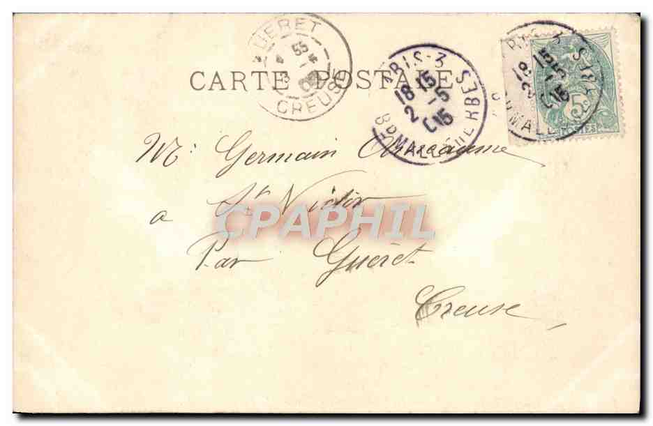 CPA Fantaisie Paris Musee du Luxembourg La benediction des bles J Breton  — Back