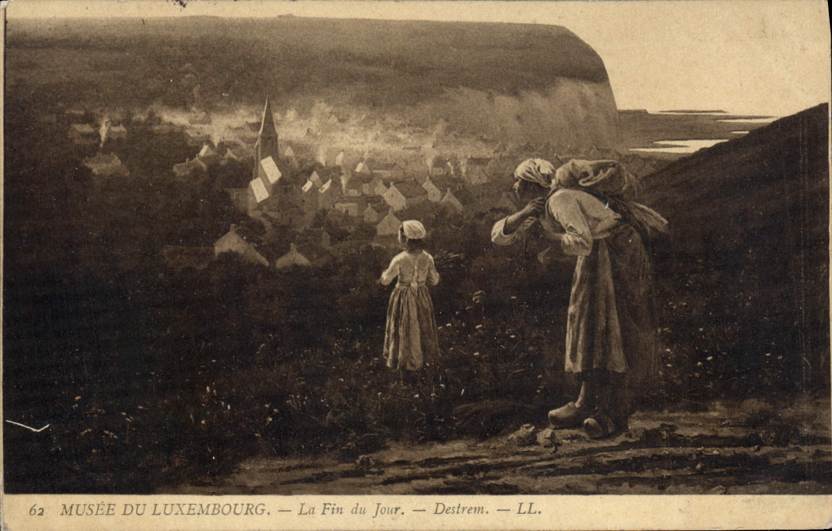 CPA Fantaisie Musee du Luxembourg La fin du jour Destrem