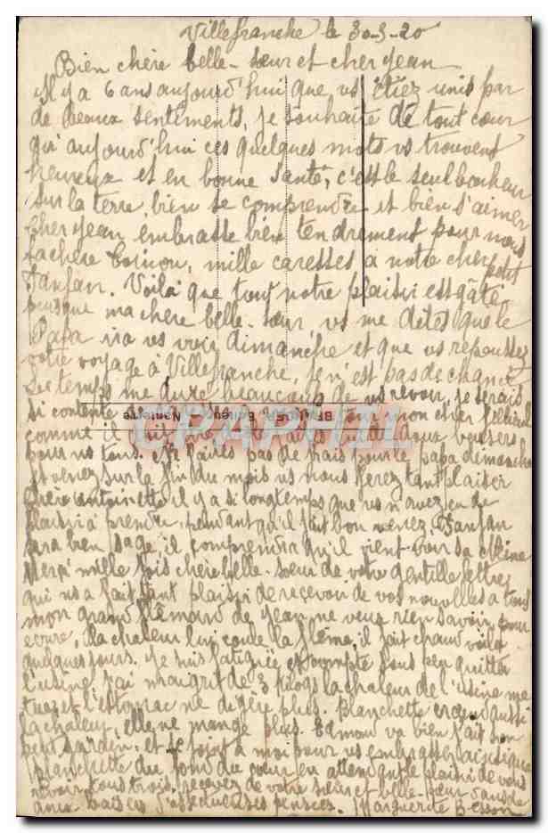 CPA Fantaisie Fleurs — Verso