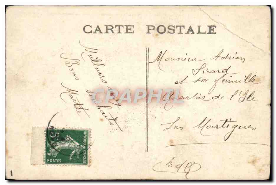 CPA Fantaisie Enfants Coeur — Rückseite