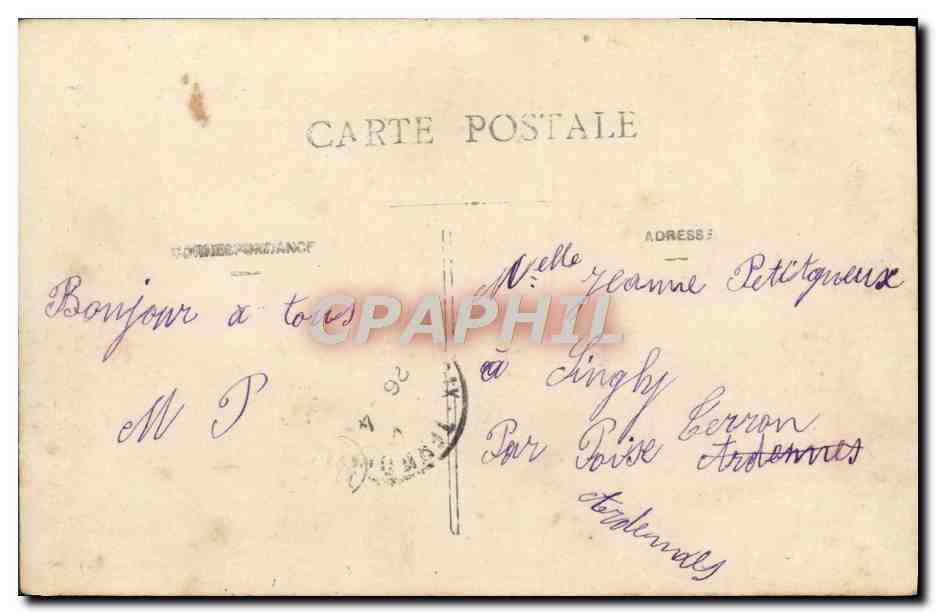 CPA Fantaisie Enfant Oiseau Ange — Back