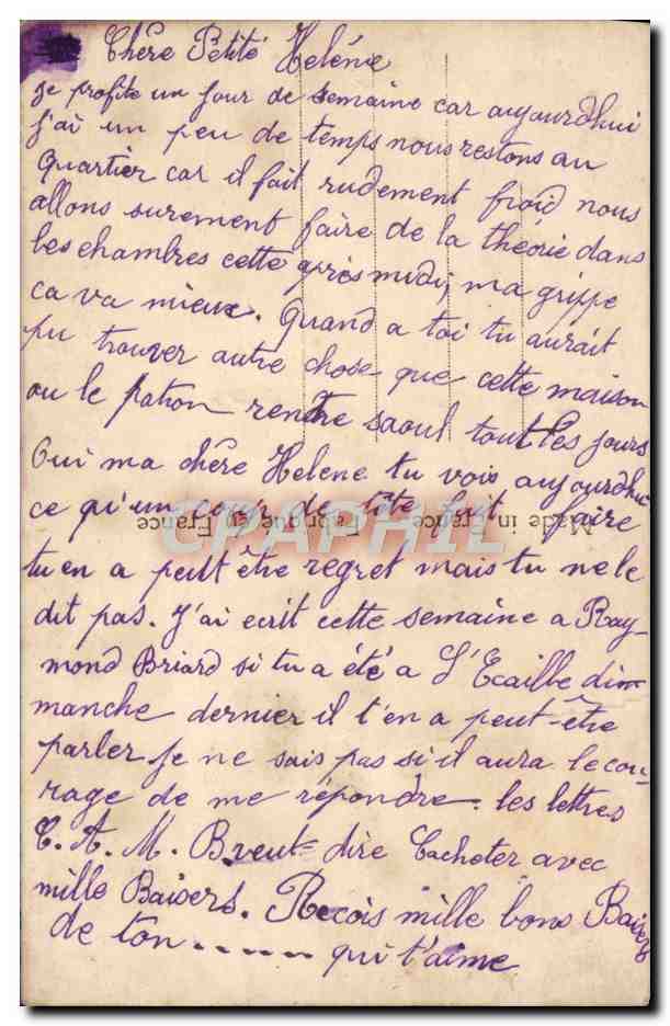 CPA Fantaisie Femme — Verso