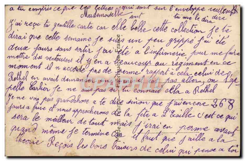 CPA Fantaisie Femme — Rückseite
