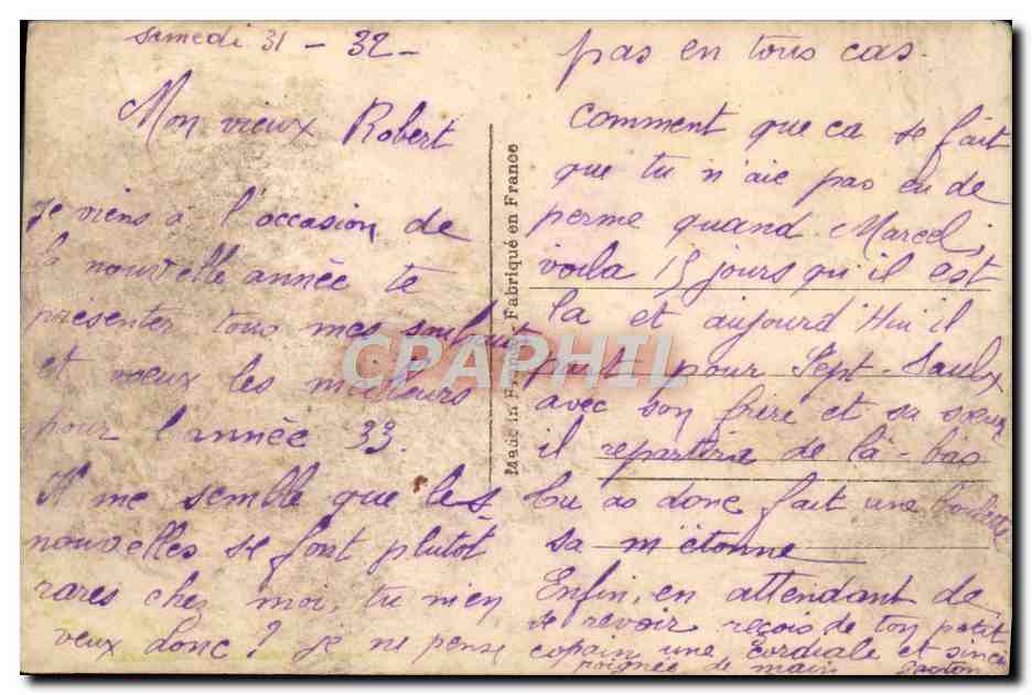 How to Use a Quill — Happy New Year 1903 — Dédé, Paris — Back