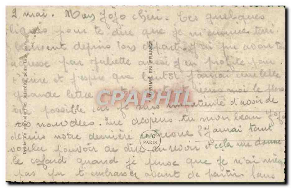 CPA Fantaisie Femme — Rückseite