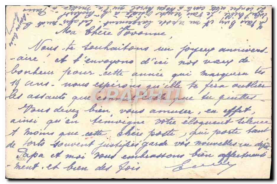 CPA Fantaisie Fleurs Muguet — Verso