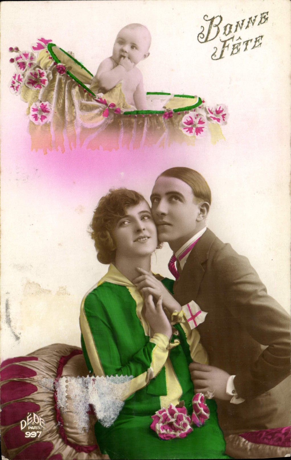 CPA Fantaisie Femme Bebe