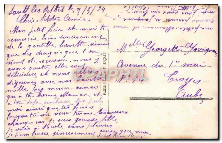CPA Fantaisie Enfants — Verso