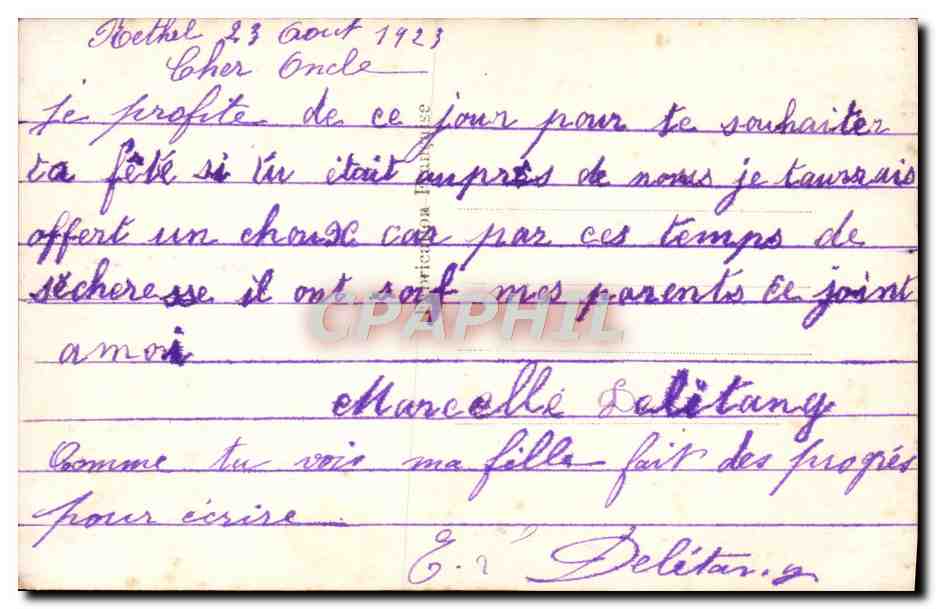CPA Fantaisie Enfant Balancoire — Rückseite