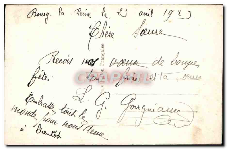 CPA Fantaisie Enfant — Rückseite