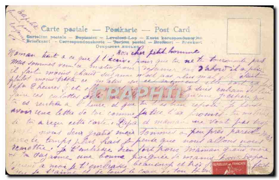 CPA Fantaisie Enfant — Verso