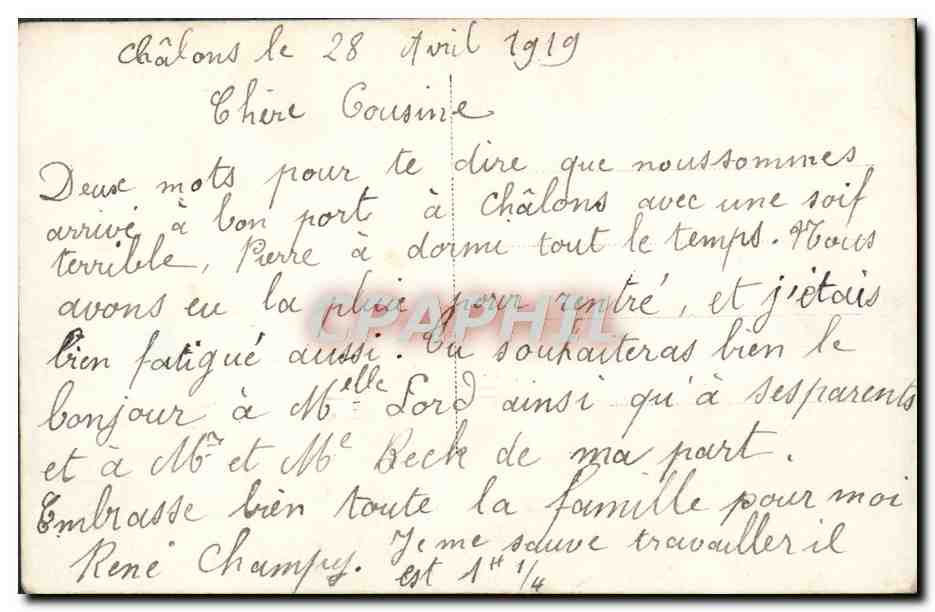 CPA Fantaisie Enfant — Rückseite