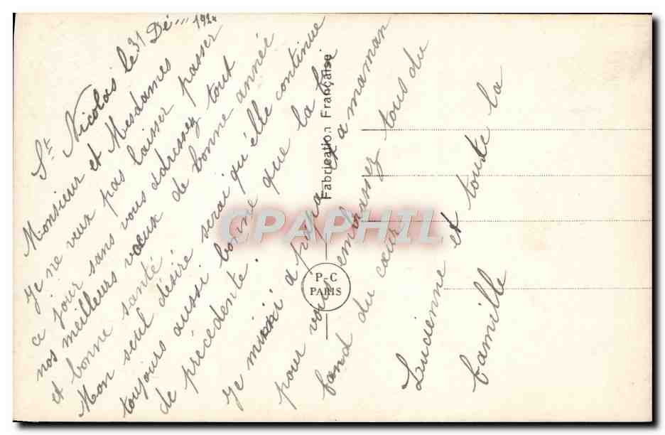 CPA Fantaisie Fleurs — Verso