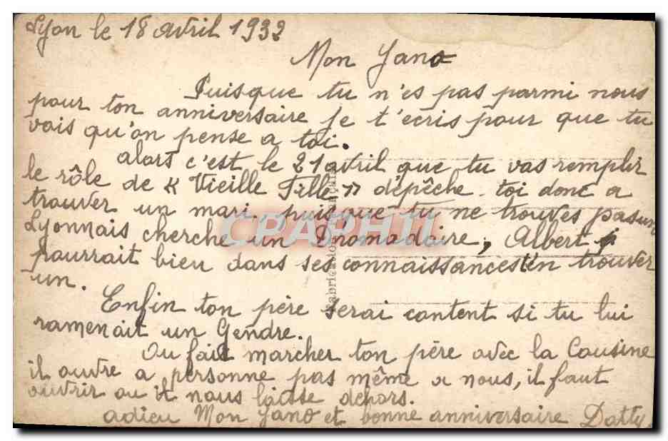 CPA Fantaisie Fleurs — Rückseite