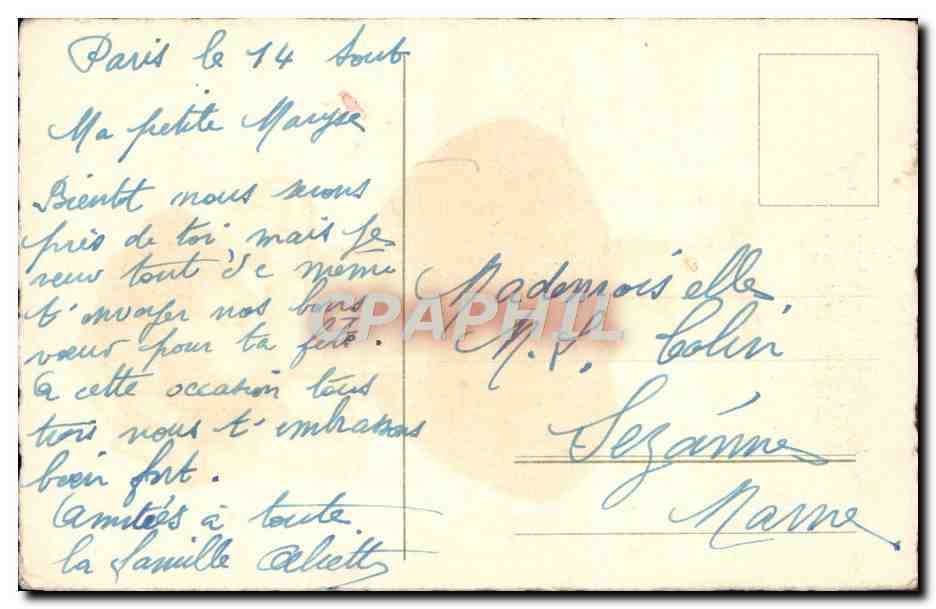 CPA Fantaisie Enfant — Rückseite
