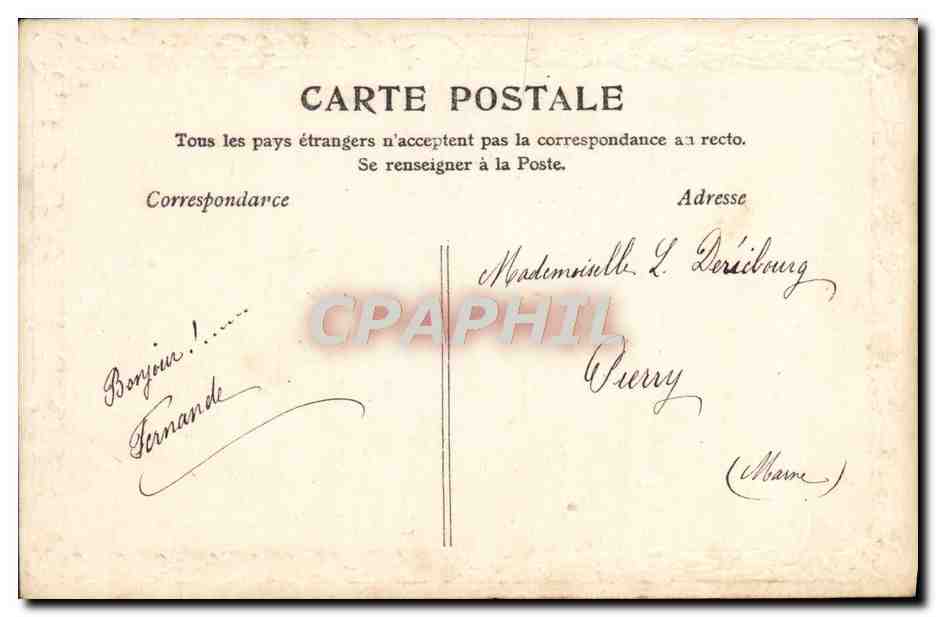 Je t'embrasse bien — Oui, je te jure qu'innocent je suis — la C.P.A. — éditeur inconnu, n°2 — Rückseite