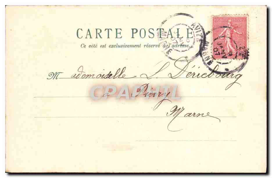 CPA Fantaisie Fleurs — Verso