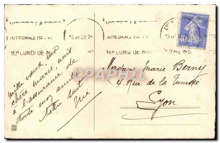 CPA Fantaisie Fleurs — Verso